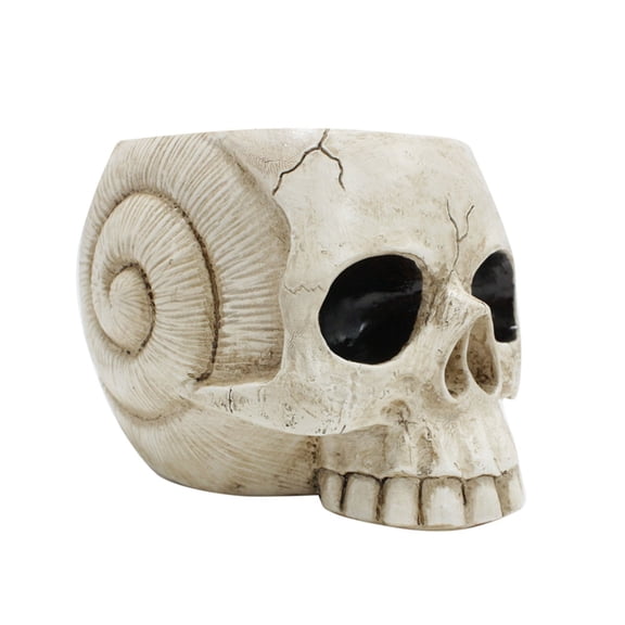 Halloween Skull Planter Resin Skeleton Model Flower Pots Container Indoor and Outdoor Container Home Garden Office Decor