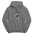 thumbnail image 1 of Halloween Skull Popcorn Graphic Charcoal Heather Men's Cotton Pullover Hoodie, 1 of 1