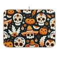 thumbnail image 1 of Halloween Skull Pumpkin Hat Dish Drying Mat for Kitchen Counter 16x18 In Absorbent Microfiber Reversible Mats Dish Drainer Protector Rack Pad for Coffee Bar Table, 1 of 7