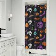 thumbnail image 1 of Halloween Skull Pumpkin Pattern Shower Curtain 36"x72" ,Bathroom Decorative Shower Curtains Set with 12 Hooks,Modern Waterproof Washable Shower Curtain, 1 of 6
