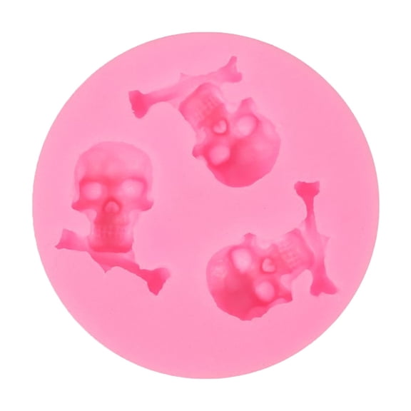 Halloween Skull Shape Silicone Mold Chocolate Candy Mold Cake Baking Mold for Making Chocolate Fondant Nonstick