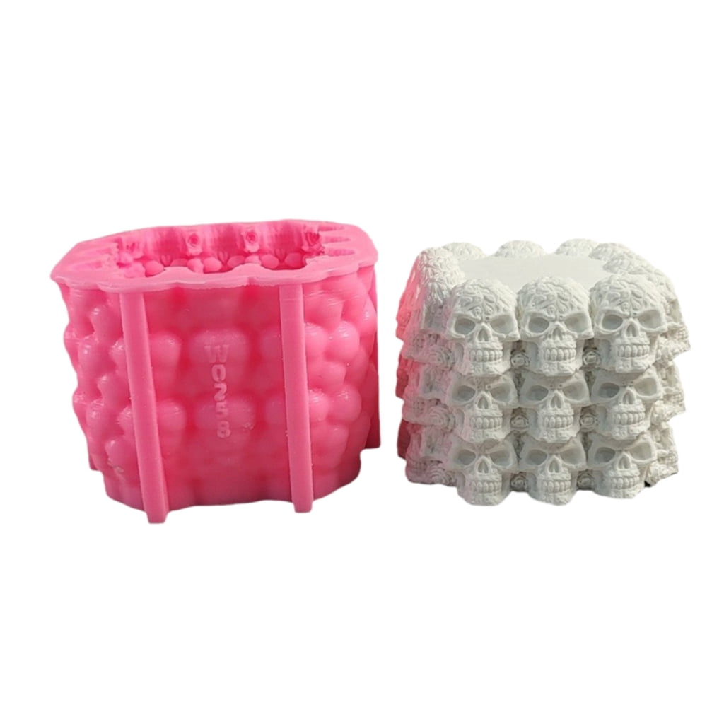 Halloween Skull Silicone Molds, Fondant Chocolate Silicone Molds for Chocolate Candy Halloween Party Decoration