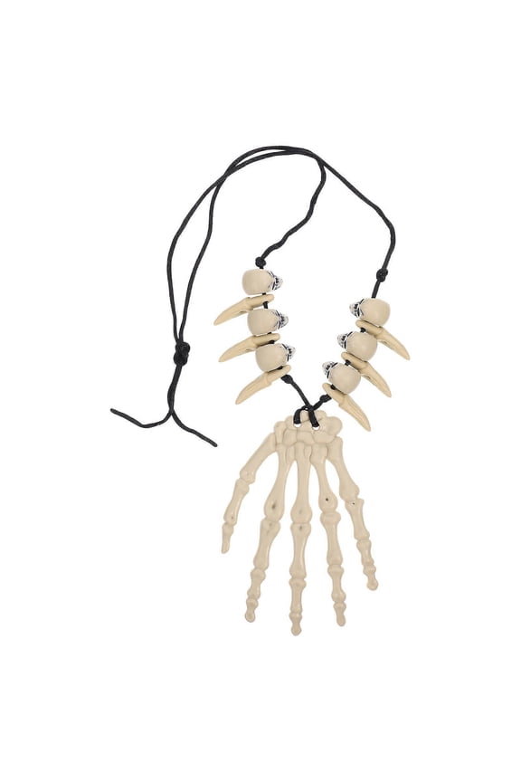 Halloween Skull Skeleton Hand Bone Necklace Halloween Party Neck Decoration