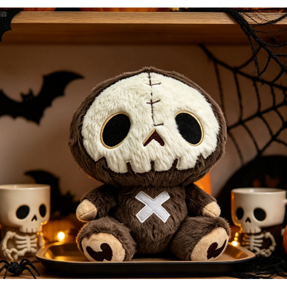 Halloween Skull Skeleton Plush Toy-7.9" Skull Plushies Prank Skeleton Stuffed Animal Toys Halloween Plush Decor Birthday Gifts for Adults