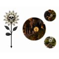thumbnail image 1 of Halloween Skull Sunflower Garden Stake, Spooky Ghost Floral Yard Ornament, Weather Resistant Outdoor Decor for Halloween Party & Fall Display, 1 of 10