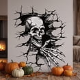 thumbnail image 1 of Halloween Skull Wall Stickers, Realistic PVC Decals, Self-Adhesive Spooky Decor for Living Room Bedroom Door, 1 of 7