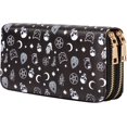 thumbnail image 1 of Halloween Skull Wallets for Women Large Capacity 2 Zipper Around Gothic Wallet Ladies Goth Purse Credit Card Holder (Skull), 1 of 7