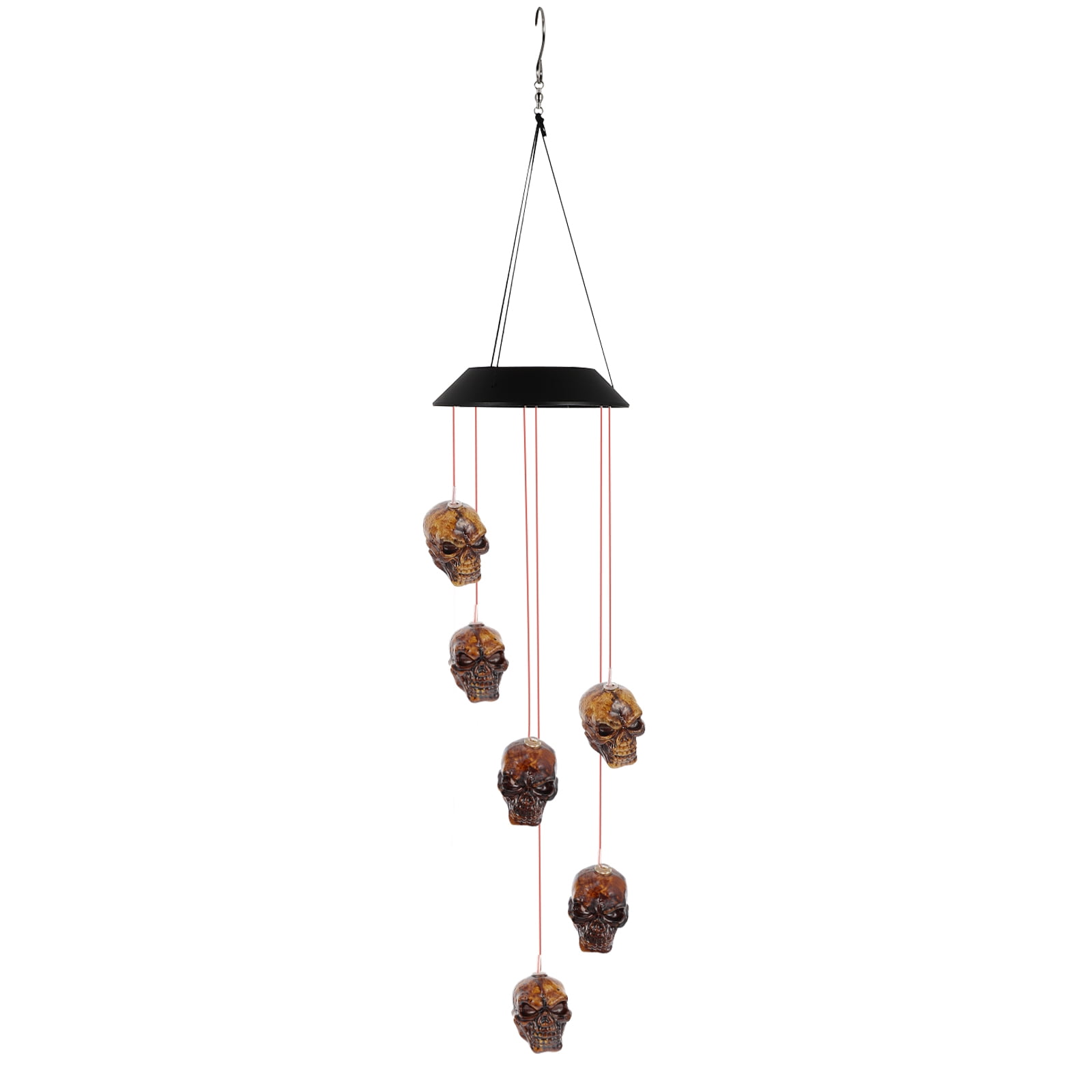 Halloween Skull Wind Chime Light Outdoor Solar Led Wind Bell Lamp Skull