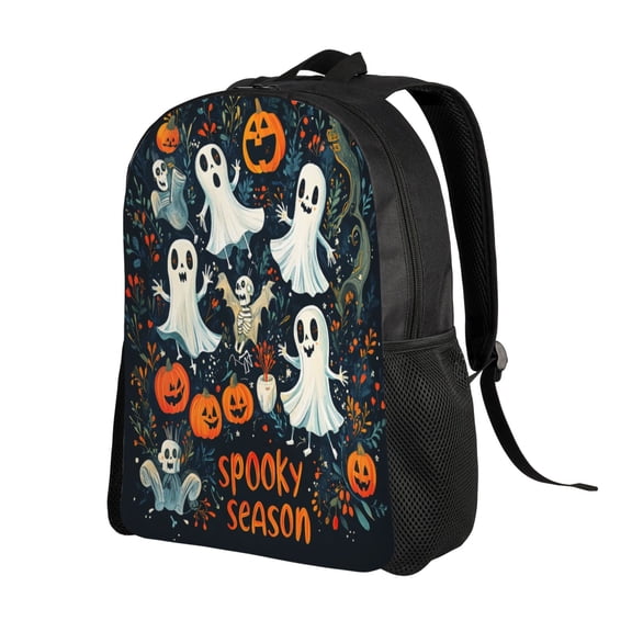 Halloween Skull Witch Backpack Double Shoulder Backpack Durable, Spacious, Ergonomic Design for Travel, Work & Outdoor Use
