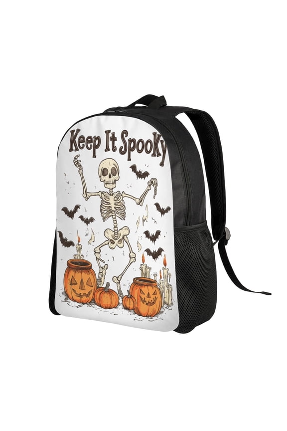 Halloween Skull Witch Backpack Double Shoulder Backpack Durable, Spacious, Ergonomic Design for Travel, Work & Outdoor Use