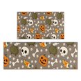 thumbnail image 1 of Halloween Skulls Pumpkins and Cauldrons Kitchen Rugs Sets Of 2,Anti Fatigue Kitchen Mat Rugs Non Slip Washable,Decorative Kitchen Floor Mats for Kitchen,Sink,Laundry,17"x30"+17"x47", 1 of 7