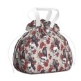 thumbnail image 1 of Halloween Skulls Ravens and Roses Drawstring Lunch Bag Women - Drawstring Lunch Bag Insulated for Work Office - Stain-Resistant Large Lunchbags for Women with Multi-Pockets, 1 of 6