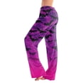 thumbnail image 1 of Halloween Sleep Pants for Women Bat Ghost Print Drawstring Stretchy Pajama Pants, 1 of 5
