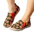 thumbnail image 1 of Halloween Slip on Loafers for Women Pumpkin Ghost Witch Print Canvas Casual Walking Flats Shoes Fashion Sneakers, 1 of 6