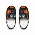 thumbnail image 1 of Halloween Slippers Scary Pumpkins Black - MENS Indoor Slippers Halloween Gifts For Mom Costume Pumpkin Shoes, 1 of 5
