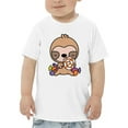 thumbnail image 1 of Halloween Sloth And Candy T-Shirt Toddler -Image by Shutterstock,  3 Toddler, 1 of 4