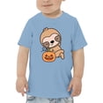 thumbnail image 1 of Halloween Sloth And Pumpkin T-Shirt Toddler -Image by Shutterstock,  2 Toddler, 1 of 4