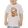 thumbnail image 1 of Halloween Sloth And Pumpkin T-Shirt Toddler -Image by Shutterstock,  2 Toddler, 1 of 4