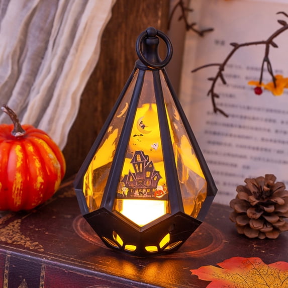 Halloween Small Pumpkin Night Light, Halloween Jack O Lantern Pumpkin Decoration with Handheld Design, Glowing Pumpkin Lamp Ornament for Party Home Tabletop Decor