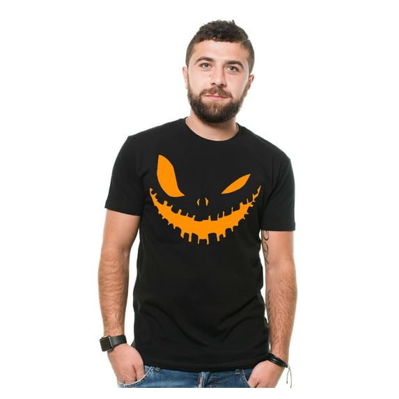 Halloween Smile Shirt Halloween Party Tee Shirt Halloween Pumpkin Face Shirt Halloween Costume tee (XX-Large Black)