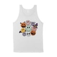 thumbnail image 1 of Halloween Smileys Tank Top Unisex Medium White, 1 of 5