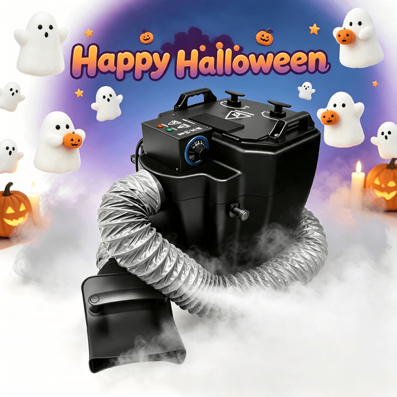 Halloween Smoke Machine,6000W Dry Ice Fog Machine with 18L Water Tank,Low Lying Fog Machine for Wedding Party Stage Club