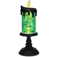 thumbnail image 1 of Halloween Snow Globe Candles Lighted Lamp, Lighted Flameless Candles with Water Glitter Swirls and Spooky Moving,Battery Operated, 1 of 6
