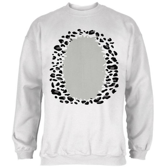 Halloween Snow Leopard Costume Mens Sweatshirt White MD