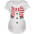 thumbnail image 1 of Halloween Snowman Suit Costume White Maternity Soft T-Shirt - Small, 1 of 1