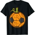 thumbnail image 1 of Halloween Soccer Ball Pumpkin Football Costume Boys Kids Men T-Shirt, 1 of 2