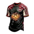 thumbnail image 1 of Halloween Soccer Jersey Shirts for Men,Football Cup USA Graphic Star Stripe Soccer Summer Casual Short Sleeve Football Cup T Shirts Halloween Holiday Tee Red XL, 1 of 3
