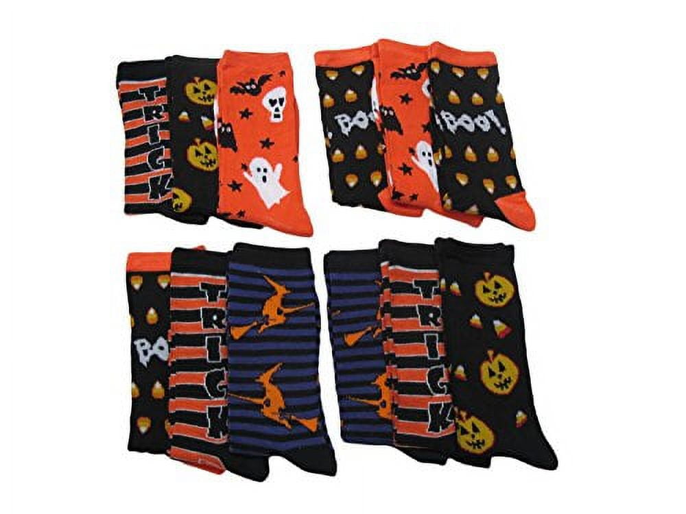 Halloween Socks, 5 Different Designs, Halloween Gift, Women Teen Size ...