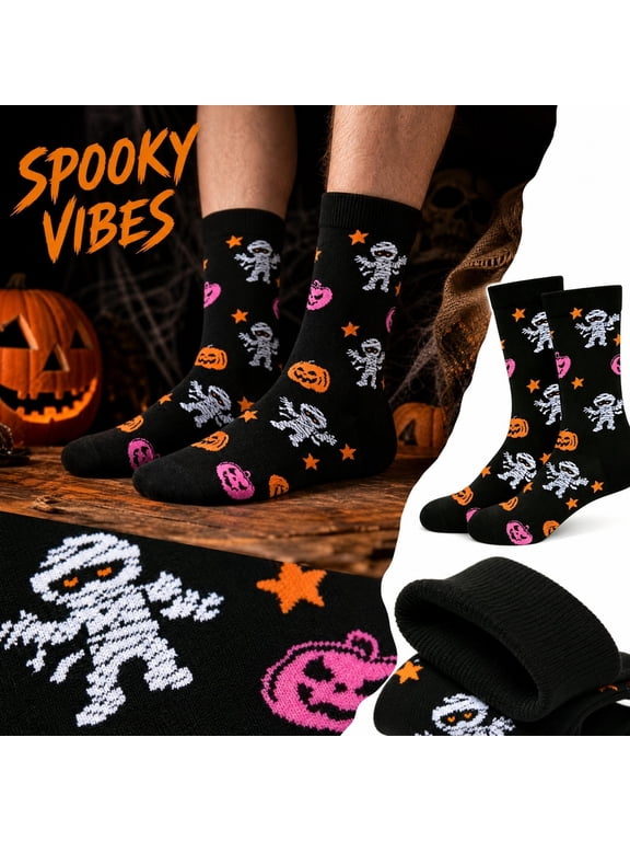 Halloween Socks, Halloween Gifts for Women Girls, Womens Funny Crazy Socks