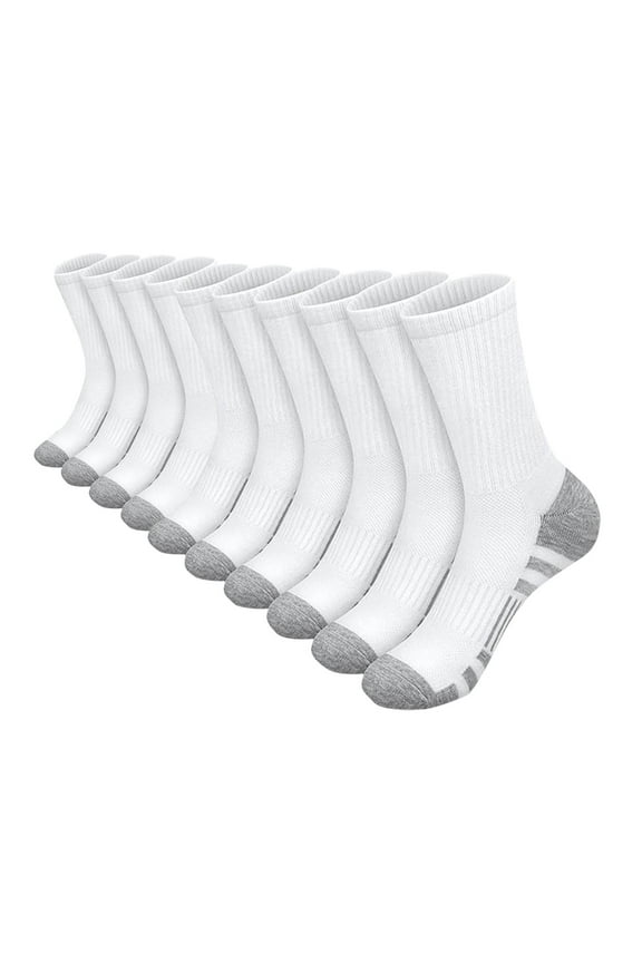 Halloween Socks Men 5 Pack Men's Cotton Athletic Crew Socks Cushion Sports Sweat-Absorbing Work Boot Socks Pilates Socks Men White S
