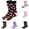 thumbnail image 1 of Halloween Socks for Men and Women Crew Funny Cute Sock Mid‑Calf Knit Mummy Ghost Pumpkin Star Jacquard Pattern Breathable Fun Festive Daily Wear Socks a One Size, 1 of 3