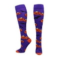 thumbnail image 1 of Halloween Socks Pumpkins and Bats (Purple/Orange, Medium), 1 of 2