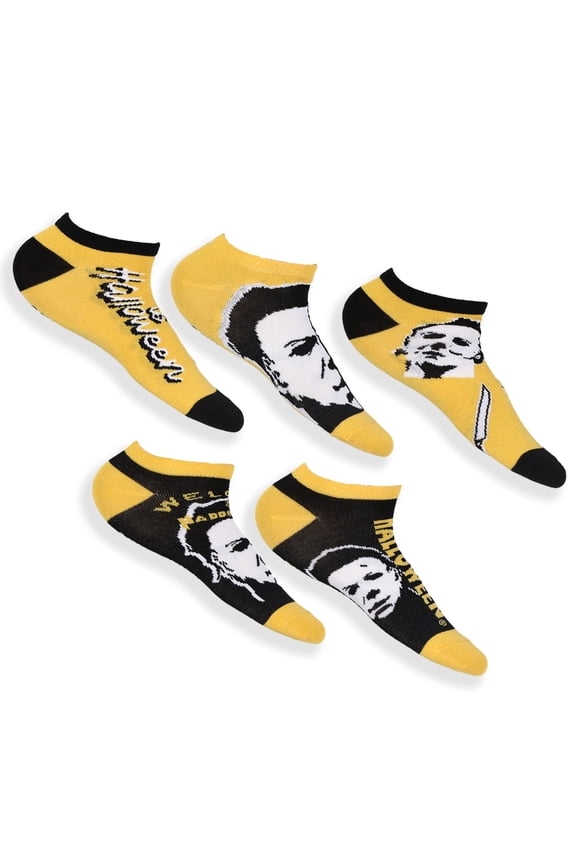 Halloween Socks Women's Michael Myers Everyday Is Halloween 5 Pair Ankle Sock Size 9-11