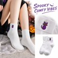 thumbnail image 1 of Halloween Socks for Women, Funny Crazy Novelty Fun, Casual Crew Socks Size 6-9, 1 of 6
