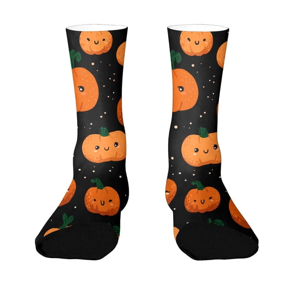 Halloween Socks for Women Funny Crazy Novelty Halloween Pumpkins Graphic Crew Sock Unisex Fun Casual Crew Socks for Men