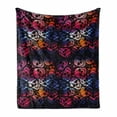 thumbnail image 1 of Halloween Soft Flannel Fleece Throw Blanket, Mexican Sugar Skulls Digital Polygonal Geometric All Saint Day Display, Cozy Plush for Indoor and Outdoor Use, 50" x 70", Multicolor, by Ambesonne, 1 of 6