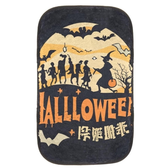 Halloween Soft Furry Printed Car Armrest Mat Pad Accessory, 12.5x8.2 Inch Comfortable.
