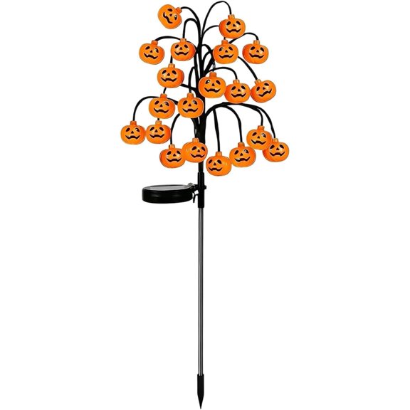 Halloween Solar Lights Pumpkin Waterproof Ground Stakes | Funny Outdoor Halloween Lights Solar for Yard Garden Patio Porch Lawn Pathway Walkway Park Home Balcony Party
