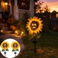thumbnail image 1 of Halloween Solar Sunflower Skull Stake Light, Spooky LED Skull Flower Pathway Light, Halloween Solar Garden Stake Light with LED Skull Flower, 2pc, 60*25cm, 1 of 6
