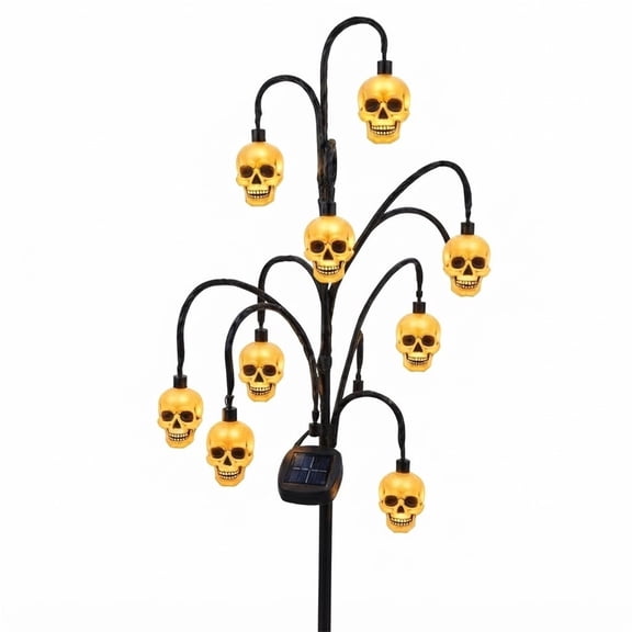 Halloween Solar Tree Stump Light, Cute Glowing Skull Outdoor Decor, Twinkling Pathway Light, Magical Vintage Lantern, Rustic Fall Porch Decoration