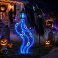 thumbnail image 1 of Halloween Soul Harvester Animated Garden Light,Glowing Ghost Solar Powered Grim Reaper Lawn Stake,Waterproof Spooky Light for Yard Pathway Graveyard(1PC), 1 of 7