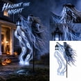 thumbnail image 1 of Halloween Soul Harvester Animated Garden Light,Light‑Up Floating Soul Reaper Figurine With Lantern, Scary Halloween Outdoor Lawn Yard Decor, 1 of 5