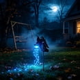 thumbnail image 1 of Halloween Soul Harvester Animated Garden Light, Solar Halloween Grim Reaper Stake Light with Flowing Blue LED, Scary Halloween Outdoor Decorations for Yard Garden Porch Pathway Decor(3D), 1 of 6
