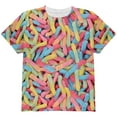 thumbnail image 1 of Halloween Sour Gummy Worms All Over Youth T Shirt Multi YXL, 1 of 2