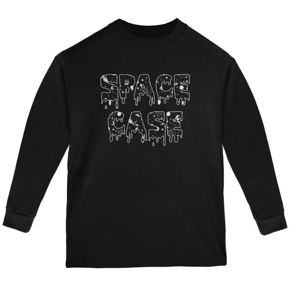 Halloween Space Case Galaxy Youth Long Sleeve T Shirt Black YLG
