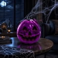thumbnail image 1 of Halloween Sparkling Mirror Glass Pumpkin Decor High Gloss Reflective Tile Ornament Faux Stem Pumpkin Statue for Tabletop Mantel Fall Harvest Home Decoration, 1 of 7